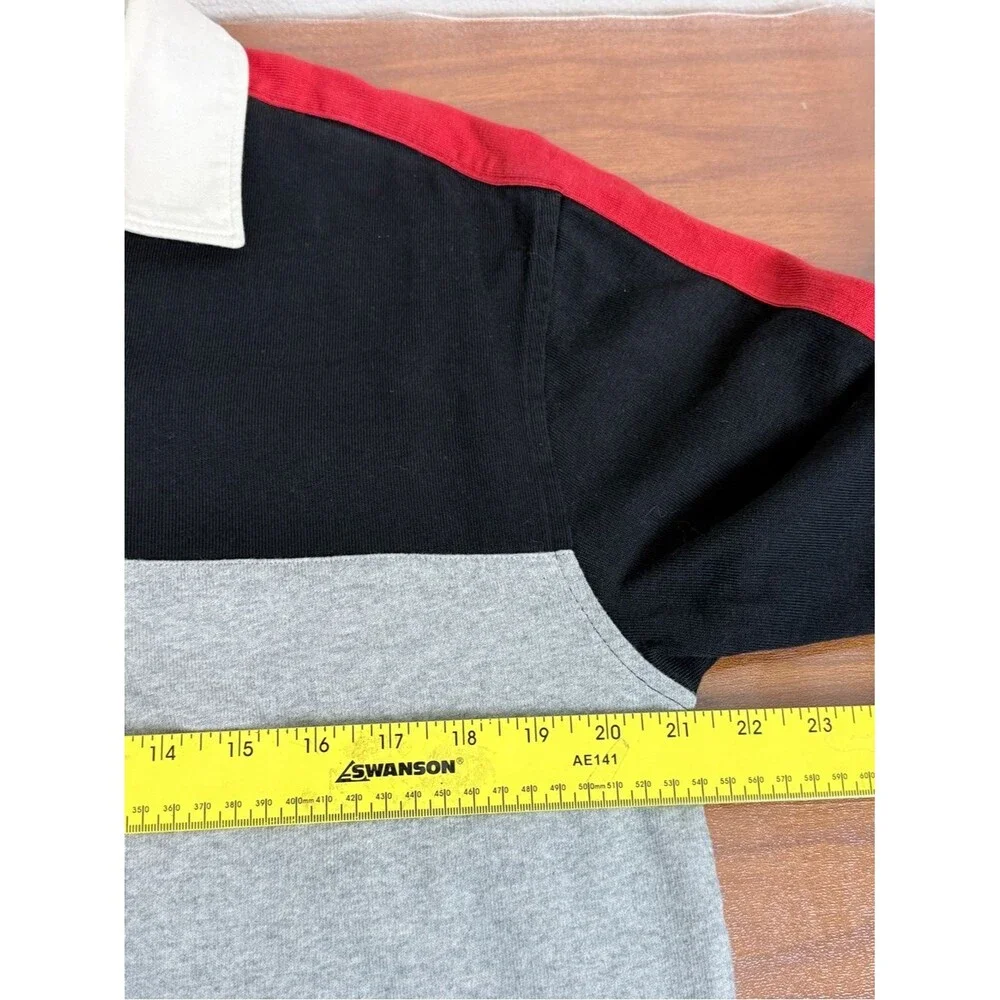 Banana Republic Long-Sleeve Colorblock Rugby Shirt Embroidered Under Collar M